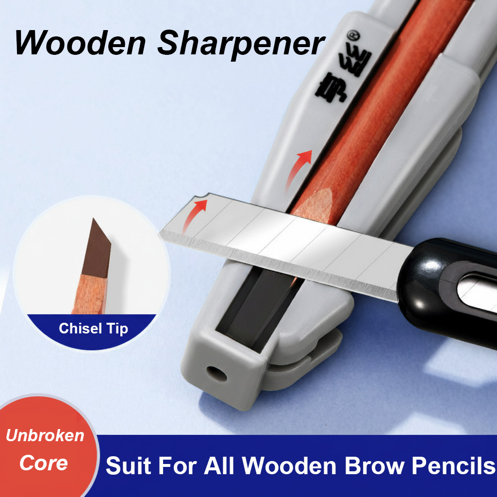 Hand Tools - ที่เหลาดินสอเขียนคิ้วแบบไม้ สำหรับดินสอเขียนคิ้วแบบปลายตัด ไม่ทำให้ไส้หัก ใช้งานง่าย ใช้ได้กับดินสอเขียนคิ้วแบบไม้ทุกชนิด