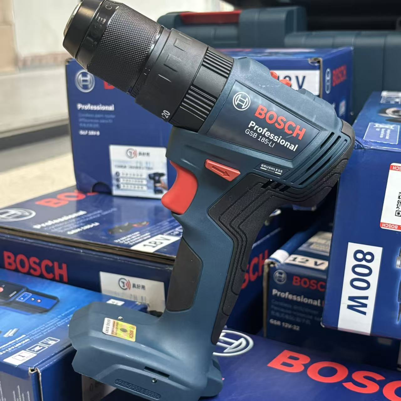 Brushless Cordless Electric Drill 18V - สว่านกระแทกไร้สายแบบมอเตอร์ไร้แปรงถ่าน Bosch GSB 185-LI 18V 1900RPM