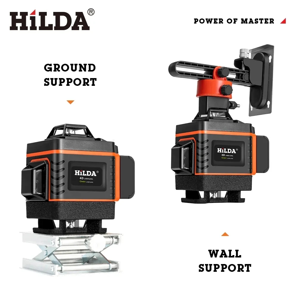 HILDA 16/12 เส้น 4D ระดับเลเซอ - Laser Level 16 Lines 4D Green บทวิจารณ์และราคา