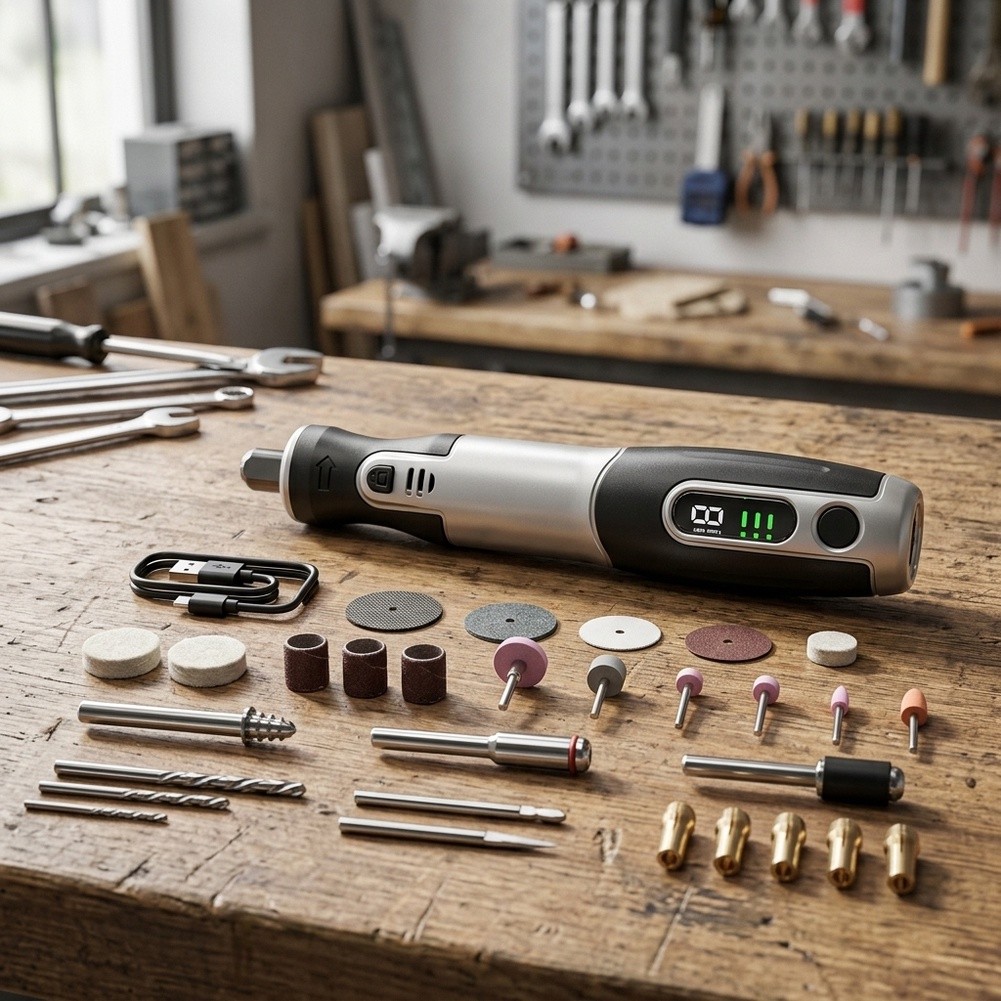 ชุดเครื่องมือโรตารี่ไร้สายแบบช - Cordless Rotary Tool Kit Accessories บทวิจารณ์และราคา