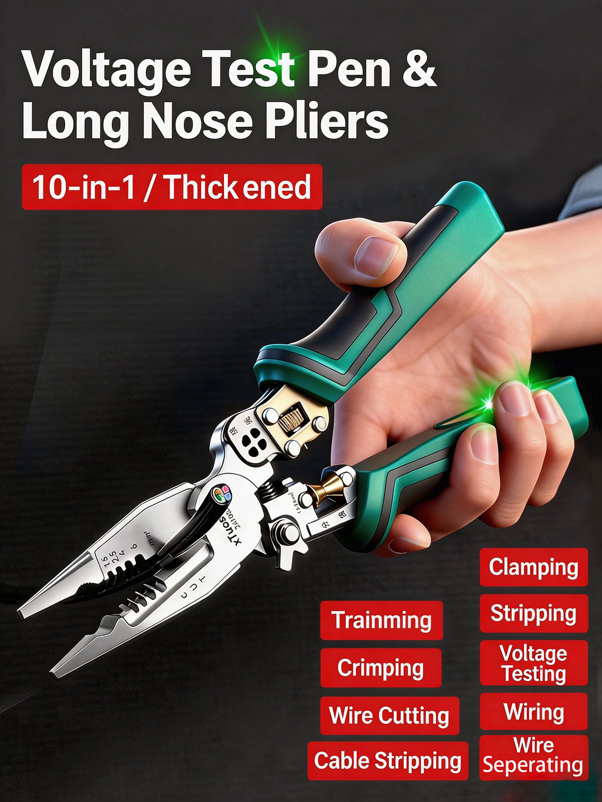 คีมตัดสายไฟอเนกประสงค์ 10 in 1 - Automatic Wire Stripper Cutter บทวิจารณ์และราคา