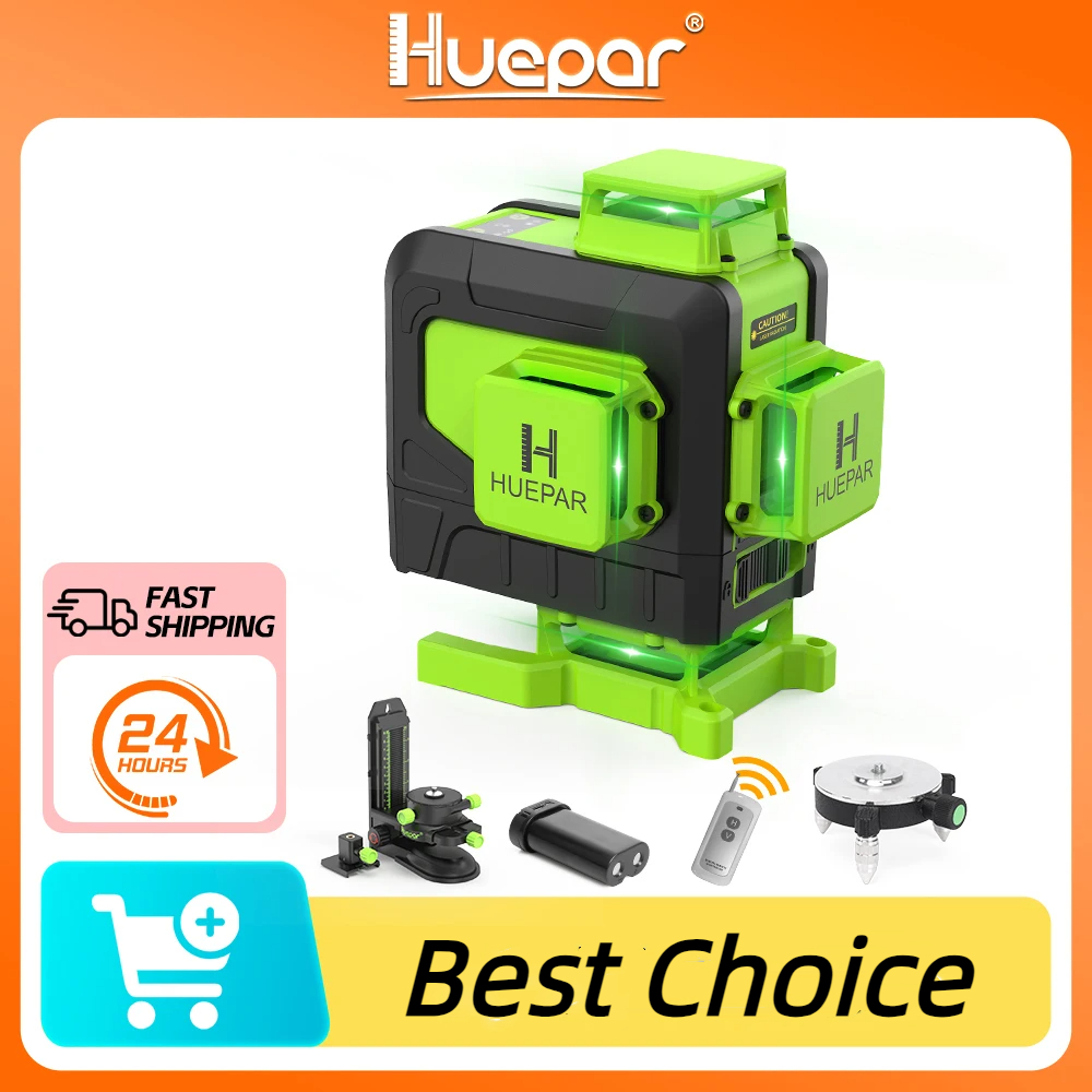Huepar เลเซอร์ปรับระดับ4D เอง1 - Laser Level 16 Lines 4D Green บทวิจารณ์และราคา