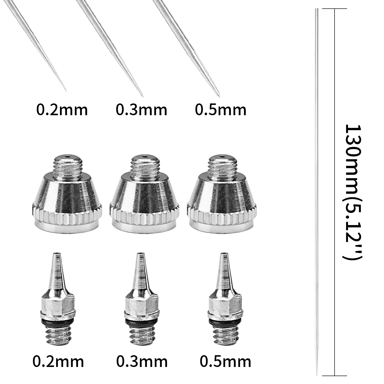 1/3 ชิ้นชุด 0.2/0.3/0.5 มม. หั - Airbrush Kit With Mini Compressor บทวิจารณ์และราคา