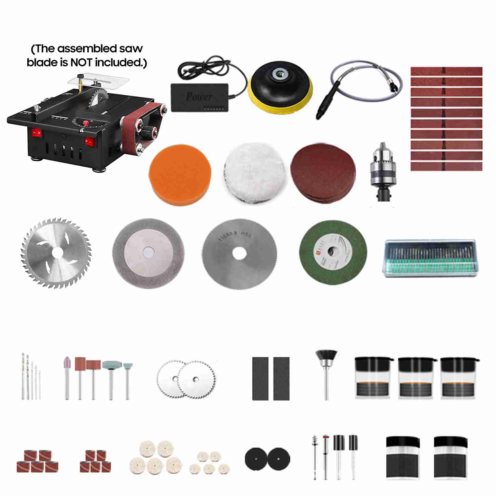 200W MINI Bench SAW และเข็มขัด - Mini Table Saw For Woodworking บทวิจารณ์และราคา