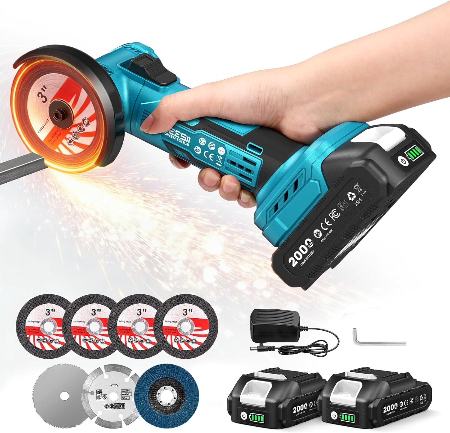 SEESII เครื่องเจียรมุมไร้สายขน - Brushless Angle Grinder Battery Powered บทวิจารณ์และราคา