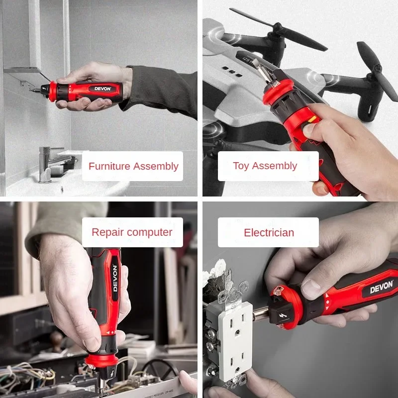 Devon ชุดไขควงไฟฟ้าขนาดเล็ก4V, - Electric Screwdriver Rechargeable Usb บทวิจารณ์และราคา