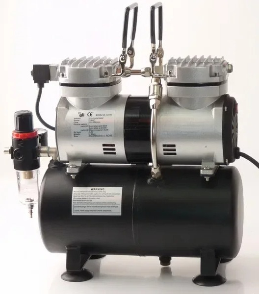 ชุดคอมเพรสเซอร์แอร์บรัชขนาดเล็ - Airbrush Kit With Mini Compressor บทวิจารณ์และราคา