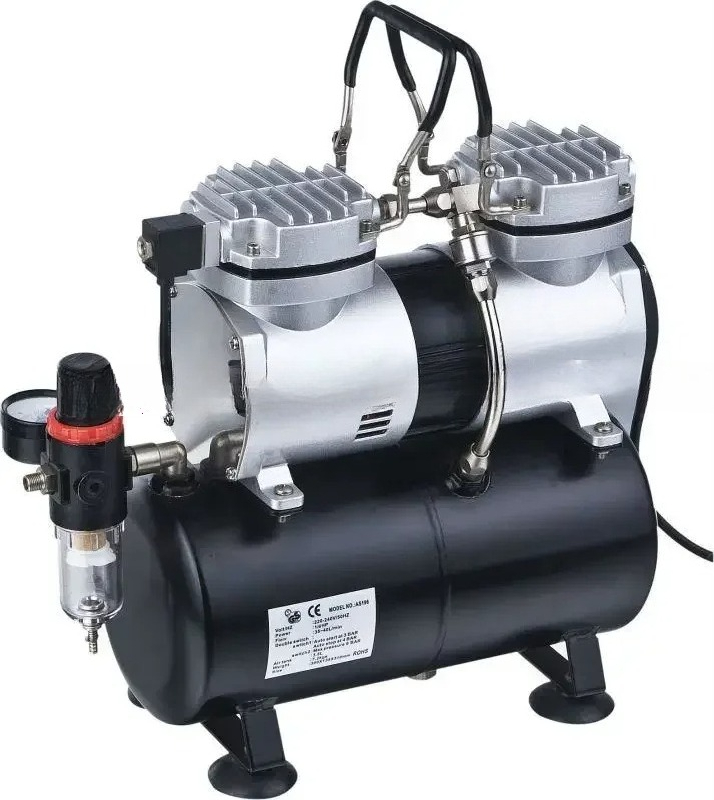 ชุดคอมเพรสเซอร์แอร์บรัชขนาดเล็ - Airbrush Kit With Mini Compressor บทวิจารณ์และราคา