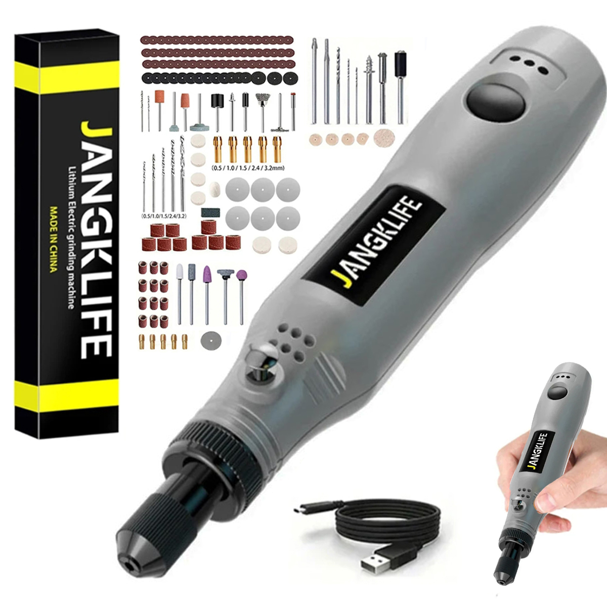 ชุดเครื่องมือหมุนไร้สาย USB ปา - Cordless Rotary Tool Kit Accessories บทวิจารณ์และราคา