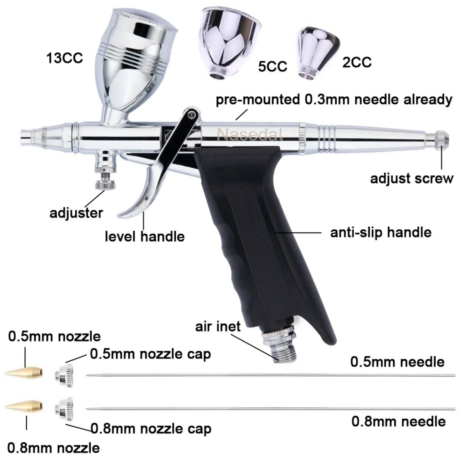 ชุดเครื่องอัดอากาศแบบแอร์บรัช  - Airbrush Kit With Mini Compressor บทวิจารณ์และราคา
