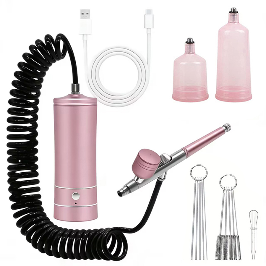 ชุดแอร์บรัชแบบพกพาพร้อมคอมเพรส - Airbrush Kit With Mini Compressor บทวิจารณ์และราคา